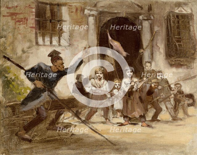 Levy in Mass, between 1873-1874. Creator: Maurycy Gottlieb.