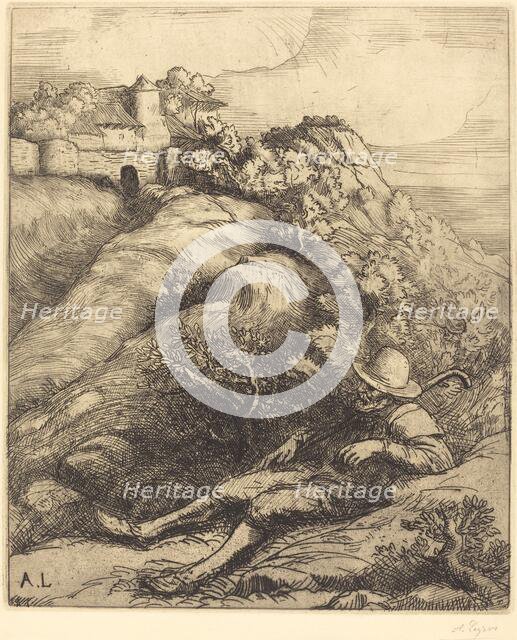 Sleeping Shepherd (Le repos du berger). Creator: Alphonse Legros.