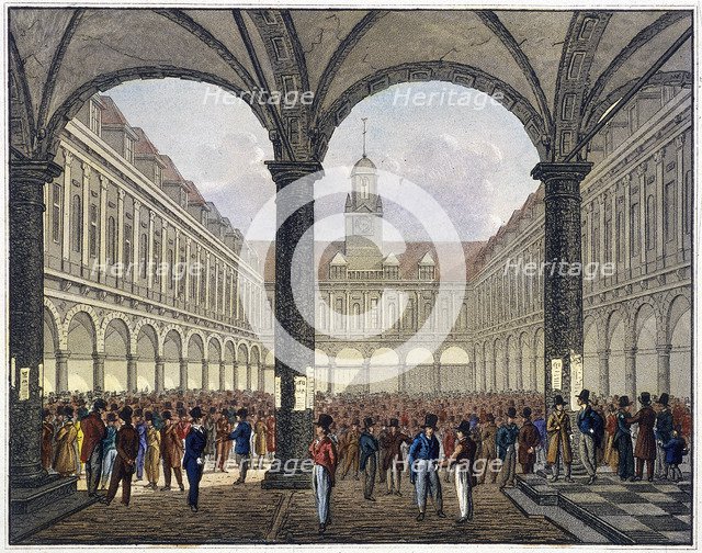 Royal Exchange (2nd) interior, London, c1830. Artist: Anon