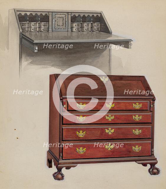 Desk, 1935/1942. Creator: Aaron Dermansky.