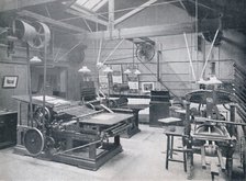 'St. Bride Foundation School. Letterpress Machine Room', 1917. Artist: Unknown.