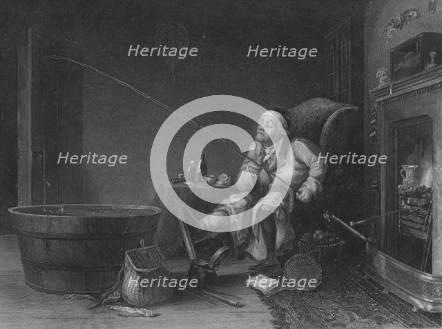 'The Enthusiast (‘The Gouty Angler’)', 1850. Artist: HG Beckwith.