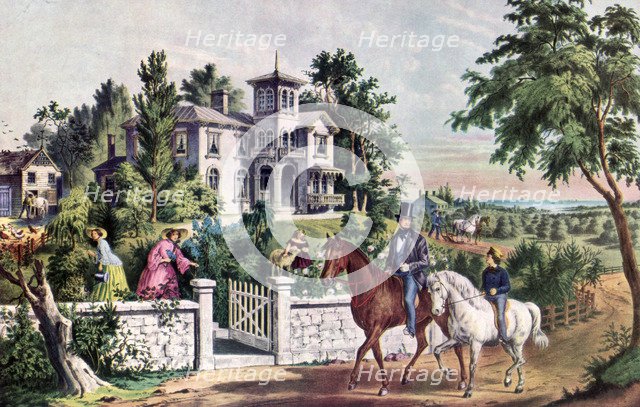 'American Country Life, May Morning', 1855.Artist: Currier and Ives