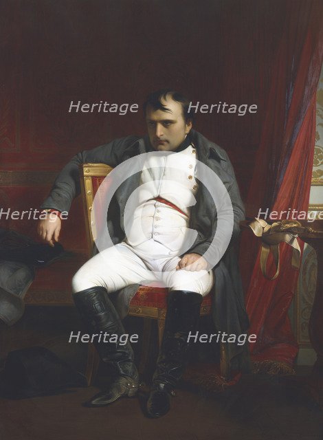 'Napoleon at Fontainebleau During the First Abdication - 31 March 1814', (1845). Artist: Paul Delaroche