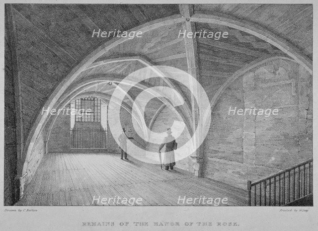 Remains of the Manor of the Rose, Laurence Pountney Hill, City of London, 1820.           Artist: William Day