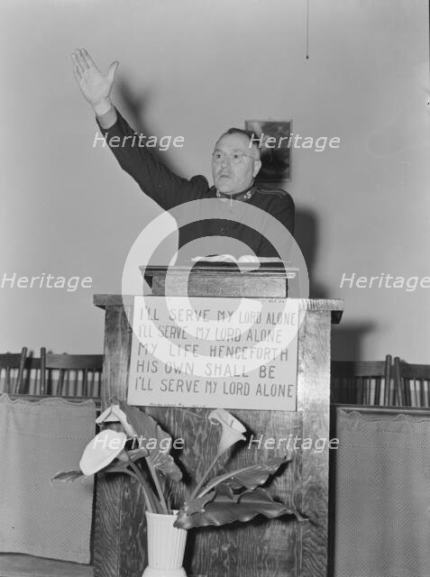 Preaching Salvation, Salvation Army, San Francisco, California, 1939. Creator: Dorothea Lange.