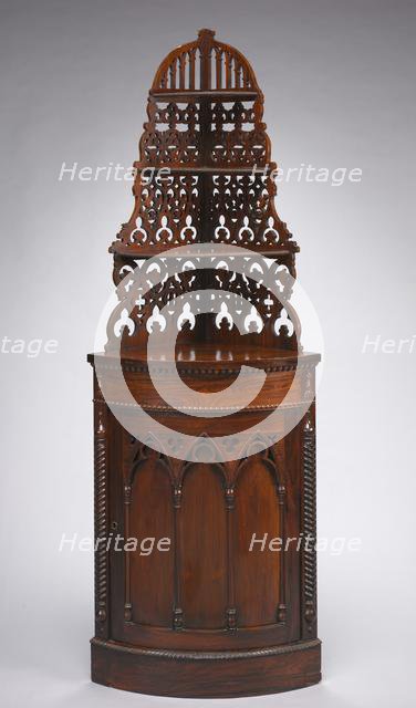 Corner Cabinet (Étagère), c. 1840-1850. Creator: Unknown.