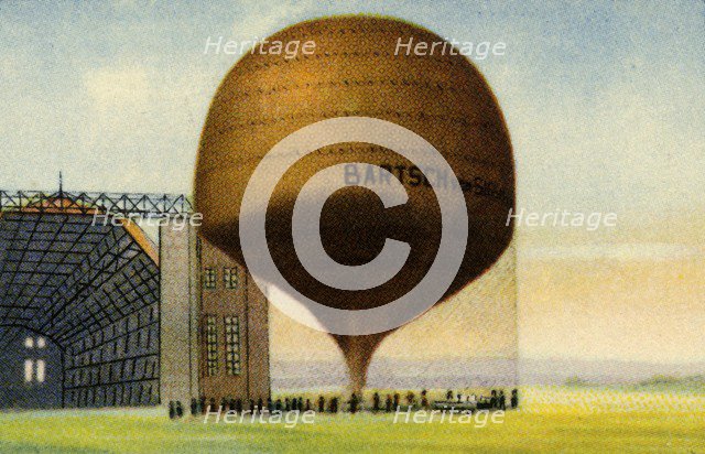 Hans Bartsch von Sigsfeld's altitude research balloon, 1932.  Creator: Unknown.