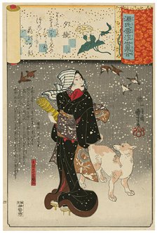 '‘Lady of the Evening Faces’ (Yugao): Yazama’s Wife Orie (Yazama-shi no shitsu Orie),” ..., 1845-46. Creator: Utagawa Kuniyoshi.
