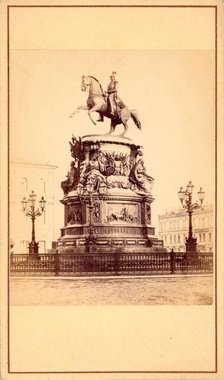 Equestrian Statue of Nicolas I, mid-19th century. Creators: Alfred Lorens, August Ricard de Montferrand.
