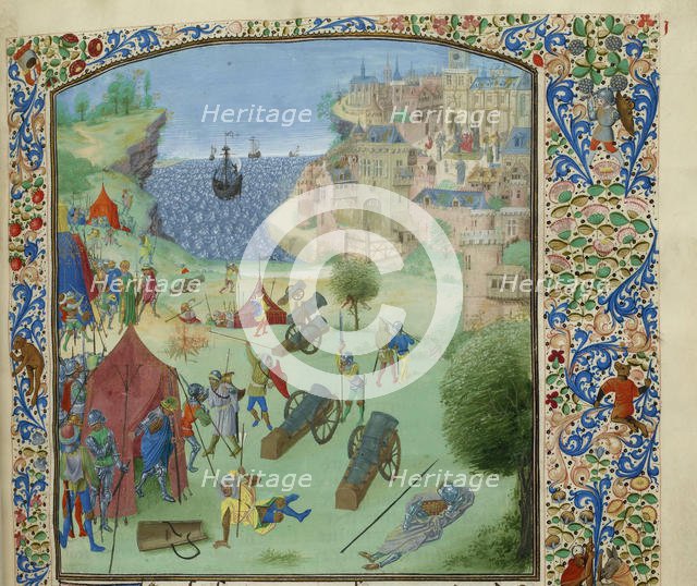 The Siege of Lisbon, 1384, ca 1470-1475. Creator: Anonymous.