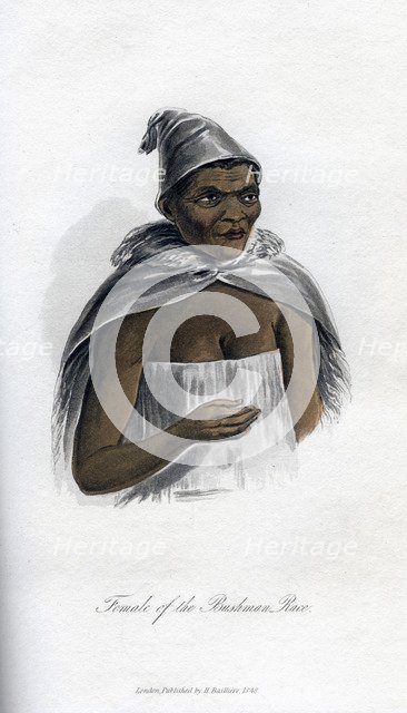 'Female of the Bushman Race', 1848. Artist: Unknown