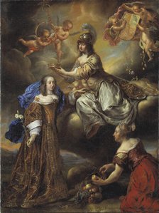 Allegory of Hedvig Eleonora, 1636-1715, crowned by Minerva, 1654. Creator: Jurgen Ovens.