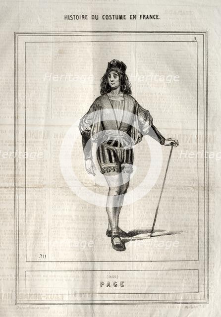 Historique du Costume en France: Page, 1843. Creator: Paul Gavarni (French, 1804-1866).