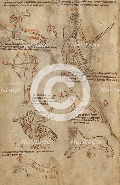 Constellation Diagrams, early 13th century. Creator: Unknown.