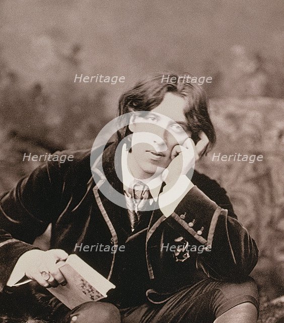 Oscar Wilde, Irish born playwright and wit, 1882. Artist: Unknown
