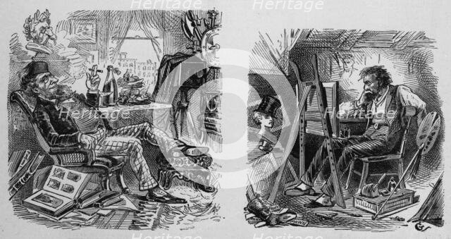 Machinery ahead of art - The portrait taker - The portrait painter, between c1888 and c1938. Creator: Unknown.