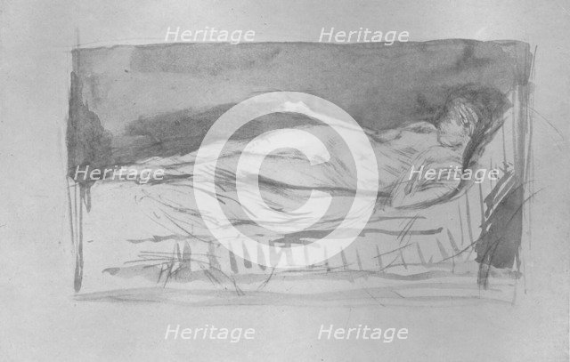 'Sketch of a Girl, Nude', c1878, (1904). Artist: James Abbott McNeill Whistler.