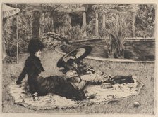 On the Grass, 1880. Creator: James Tissot.
