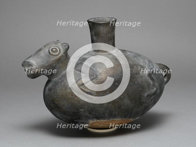 Blackware Vessel in the Form of a Llama, A.D. 1200/1450. Creator: Unknown.