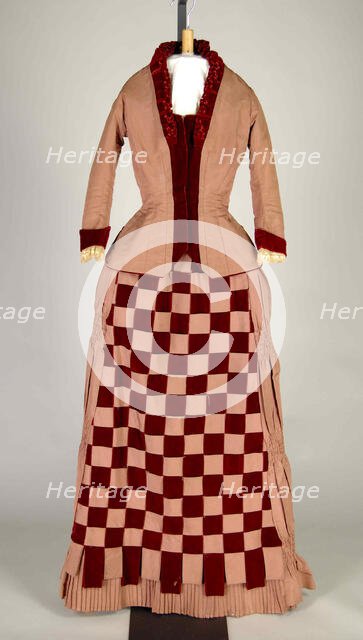 Afternoon dress, American, 1883-85. Creator: Unknown.