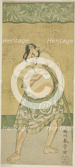 The Actor Nakamura Sukegoro II as the Sumo Wrestler Matano no Goro in the Play..., c. 1770. Creator: Shunsho.