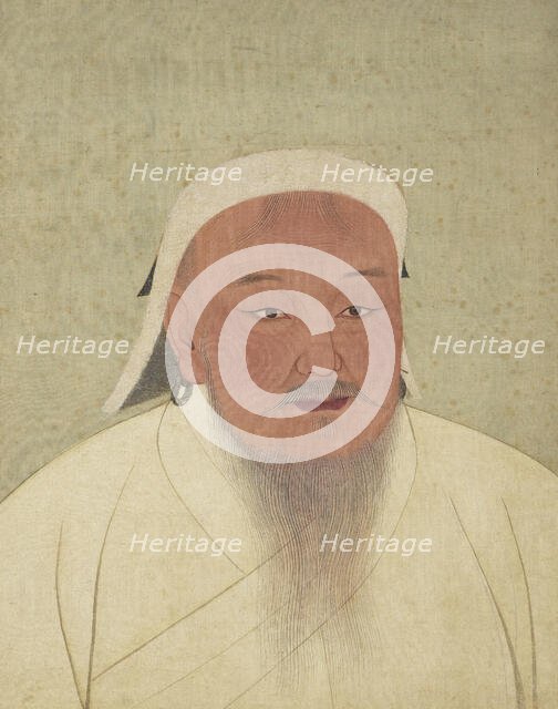 Portrait of Genghis Khan, 14th century. Creator: Chinese Master.