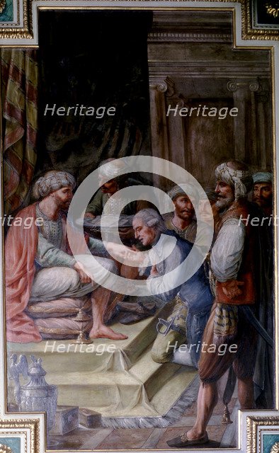 Reception hosted by the Sultan of Tunis to Catalan merchants to mark the restoration of free trad…