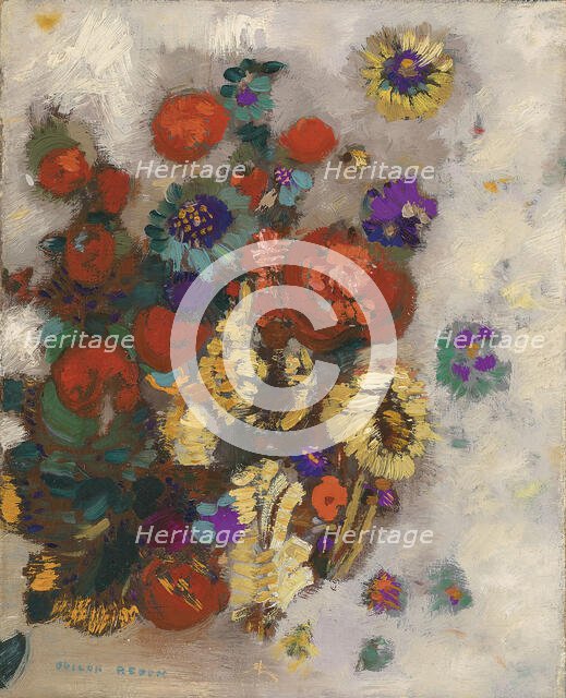 Bunch of Flowers. Creator: Redon, Odilon (1840-1916).