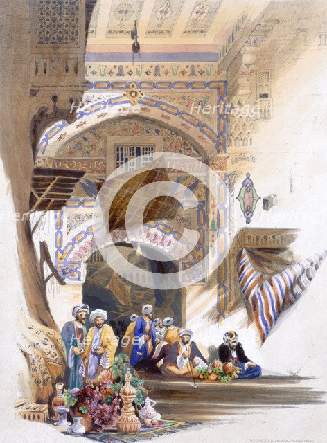 'Gateway of a Bazaar, Grand Cairo', Egypt, 1846. Artist: A Margaretta Burr