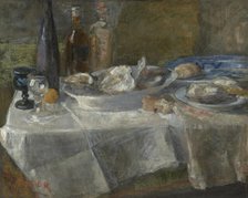 Still Life with Oysters (study of light), 1882. Creator: James Ensor.