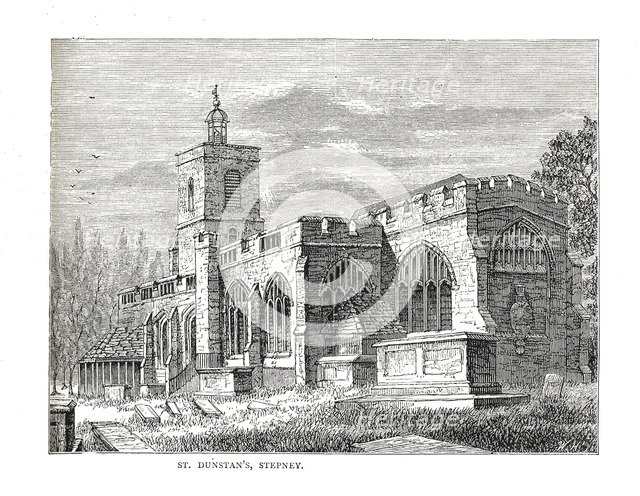 St.Dunstan's Stepney. From a View taken in 1803. Artist: Walter Thornbury