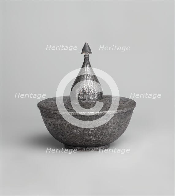 Bowl with Cover, Iran, 19th century. Creator: Unknown.