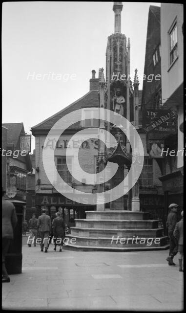 Butter Cross, High Street, Winchester, Hampshire, 1940-1949. Creator: Ethel Booty.