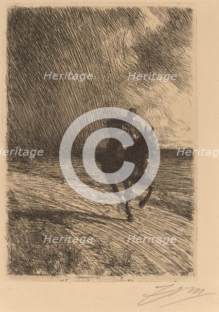 Storm, 1891. Creator: Anders Leonard Zorn.