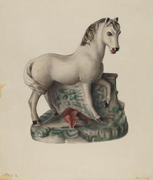 Chalkware Horse, 1935/1942. Creator: Mina Lowry.