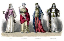 French costume: Gallic, Gallo Roman, Merovingian, Carlovingian, (1882). Artist: Unknown