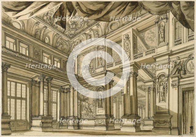 Set design for the Opera Scipione (Scipio) by George Frideric Handel, 18th century.