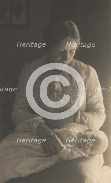 Portrait of Mrs. Frederick H. Evans and her son Evan Evans, 1905. Creator: Frederick Henry Evans.