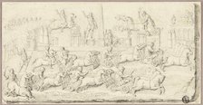 Roman Chariot Race (After Antique Bas Relief), n.d. Creator: Sébastien Le Clerc the Younger.