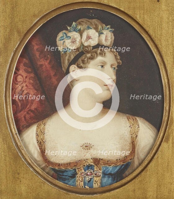 Portrait of Princess Charlotte of Wales (1796-1817), c 1817. Creator: Dawe, George, (after)  .
