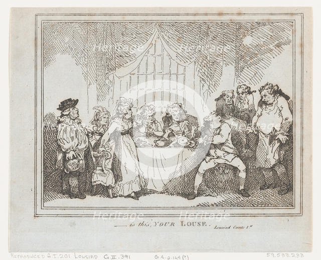 Is This Your Louse?, 1787., 1787. Creator: Thomas Rowlandson.