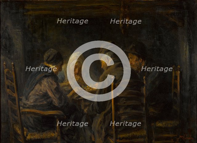 Potato eaters, c. 1902. Artist: Israëls, Jozef (1824-1911)