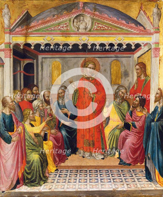 Dispute with the Libertines, c1390. Creator: Martino di Bartolomeo di Biagio.