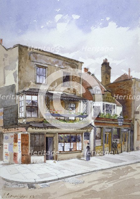 Corner of Cheyne Walk and Lawrence Street, Chelsea, London, 1883. Artist: John Crowther