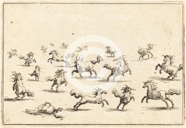 Horses Running, c. 1622. Creator: Jacques Callot.