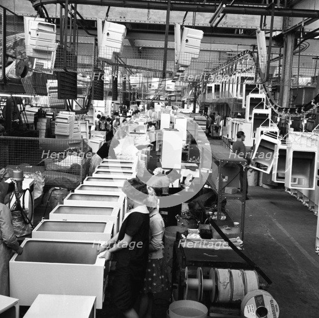 Refrigerators being assembled at the GEC in Swinton, South Yorkshire, 1963.  Artist: Michael Walters