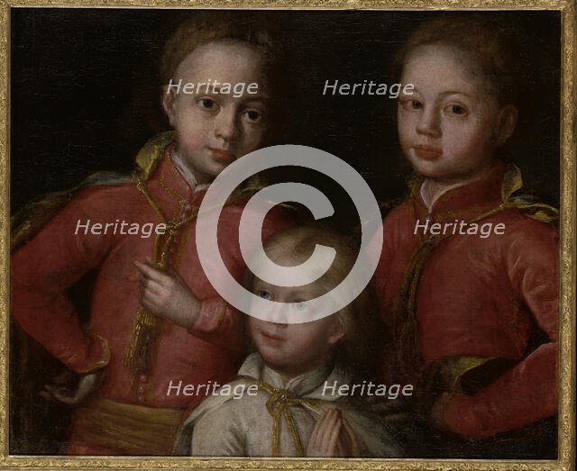 Portrait of the Sons of John III Sobieski: Aleksander (1677-1714), Konstanty...and Jan...after 1685. Creator: Unknown.