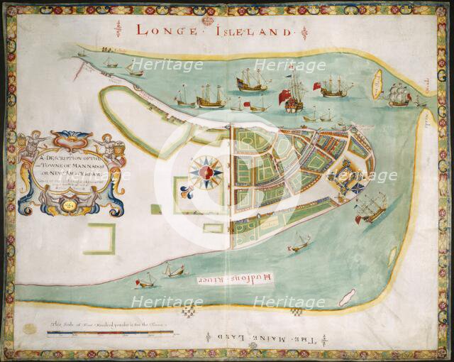 A Description of the Towne of Mannados or New Amsterdam, September 1661, (1664). Creator: Unknown.