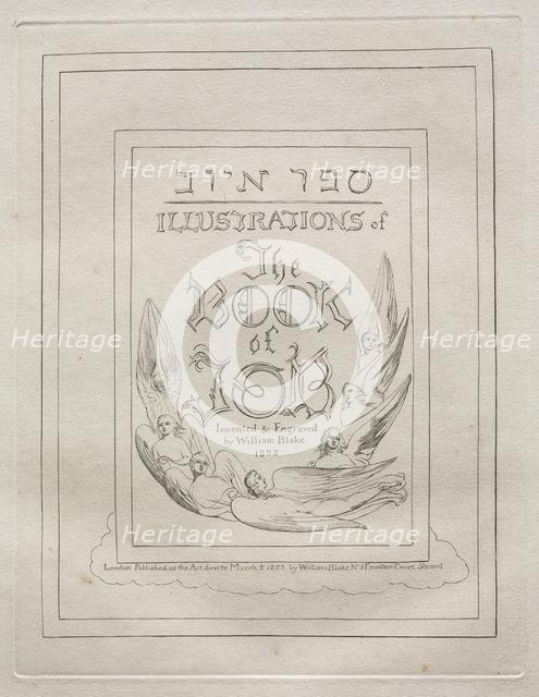 The Book of Job: Title Page, 1825. Creator: William Blake (British, 1757-1827).